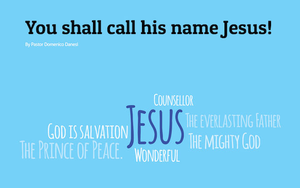 You Shall Call His Name Jesus!